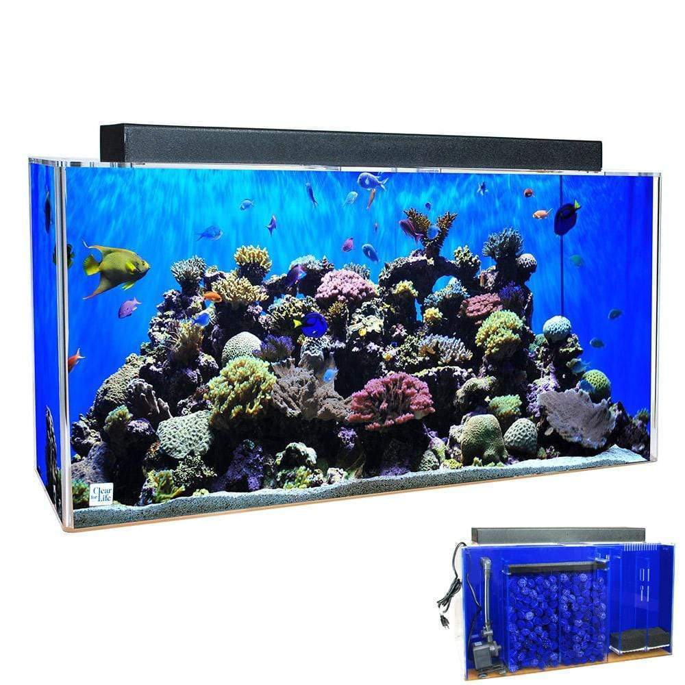Clear For Life Rectangle UniQuarium 3-in-1 Acrylic Aquarium - 100-300 Gallons