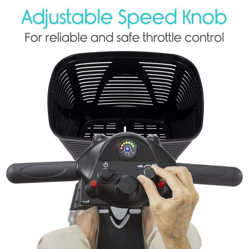 Vive Health MOB1025 3-Wheel Mobility Scooter Silver New