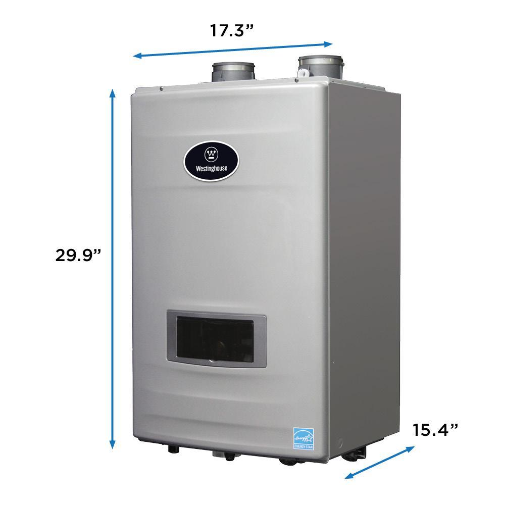 Westinghouse WGRGHNG150 8.2 GPM High Efficiency Natural Gas Tankless Water Heater with Built- In Recirculation and Pump New