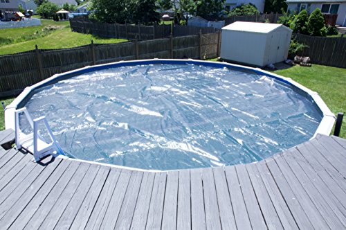 Midwest Canvas Clear Diamond 27-Foot Round Solar Cover | 12 Mil | Heating Blanket for Above-Ground Swimming Pools
