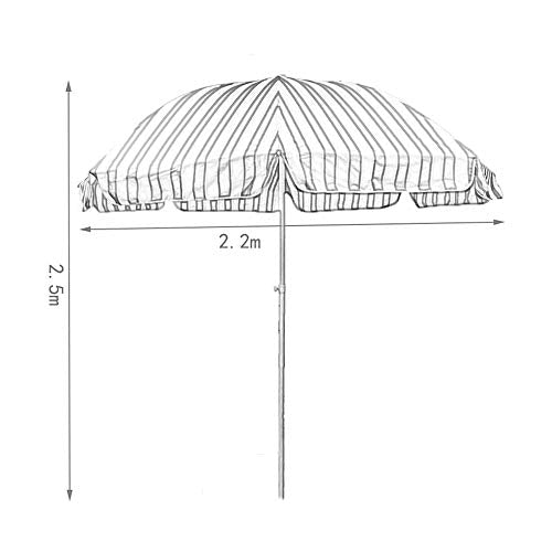 XXJJ Beach Umbrella Round Patio Umbrella Outdoor Garden Parasol, Base Not Included, for Sun Protection Sun Shade
