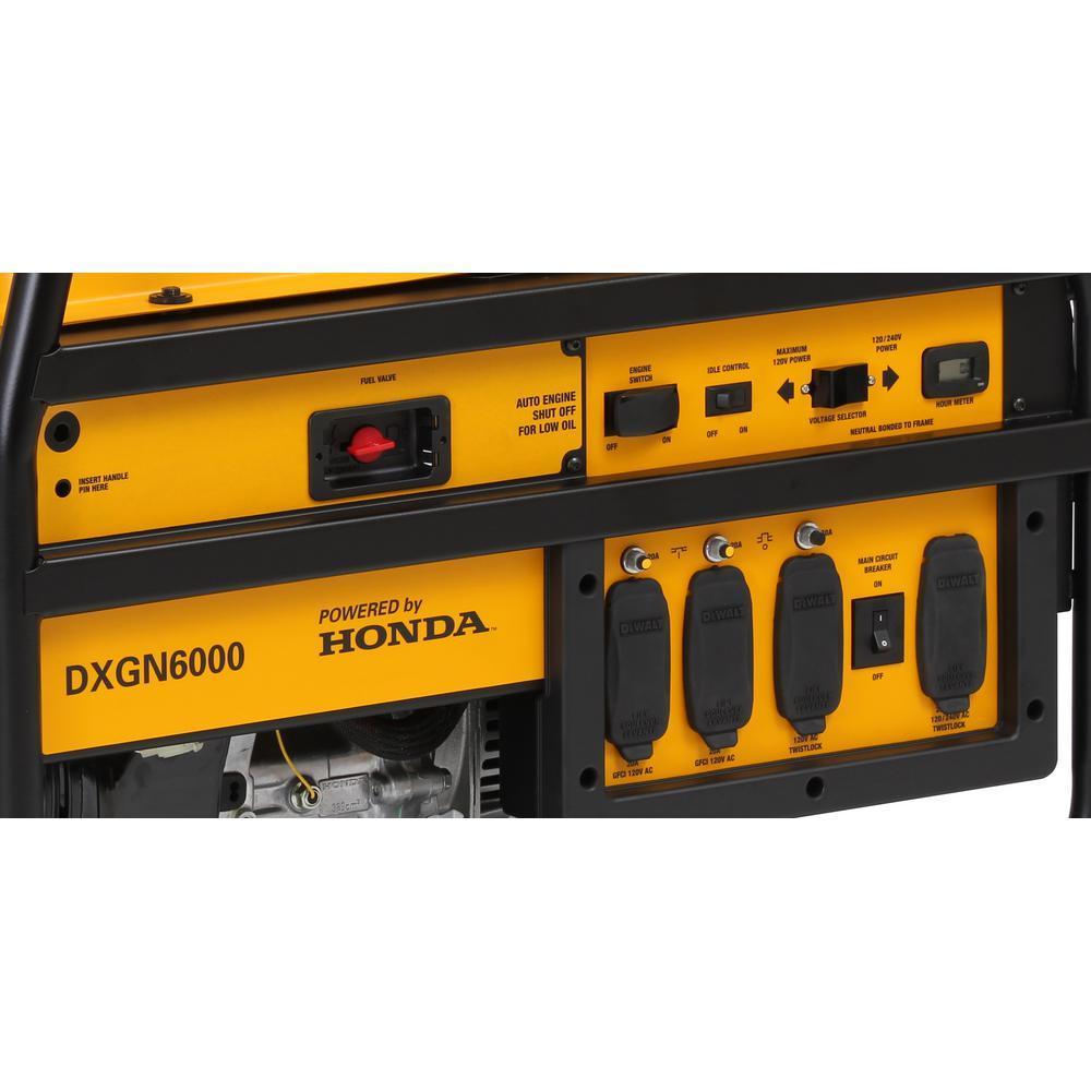 Dewalt DXGN6000 5300W/6000W Auto Idle Low THD Honda GX Generator New