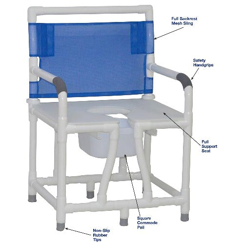 ConvaQuip Model 124-C10 Bariatric Bedside Commode