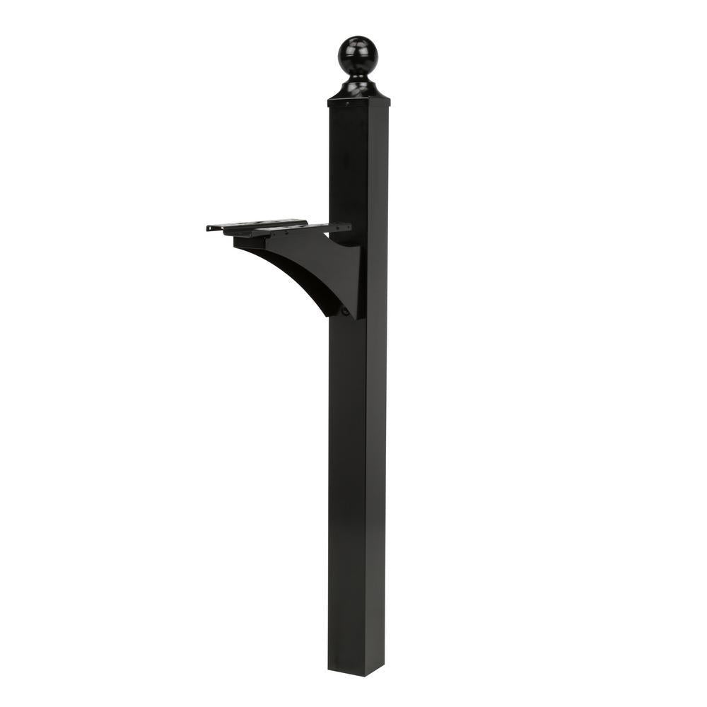 Landover Decorative Aluminum Mailbox Post in Black
