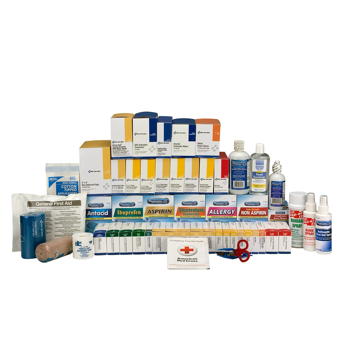 First Aid Only 200 Person, 5 Shelf Class B+, First Aid Refill, with Medications