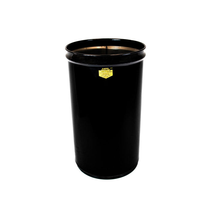 Justrite 30 Gallon, Cease-Fire® Waste Receptacle, Safety Drum Can Only, Black