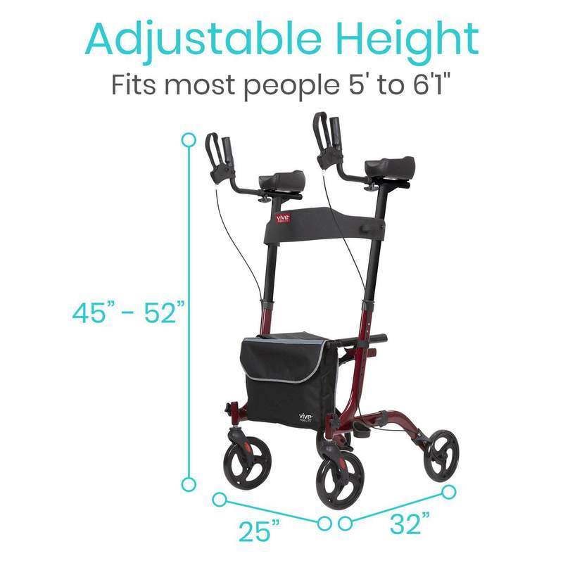 Vive Health MOB1033BLK Upright Walker Black New