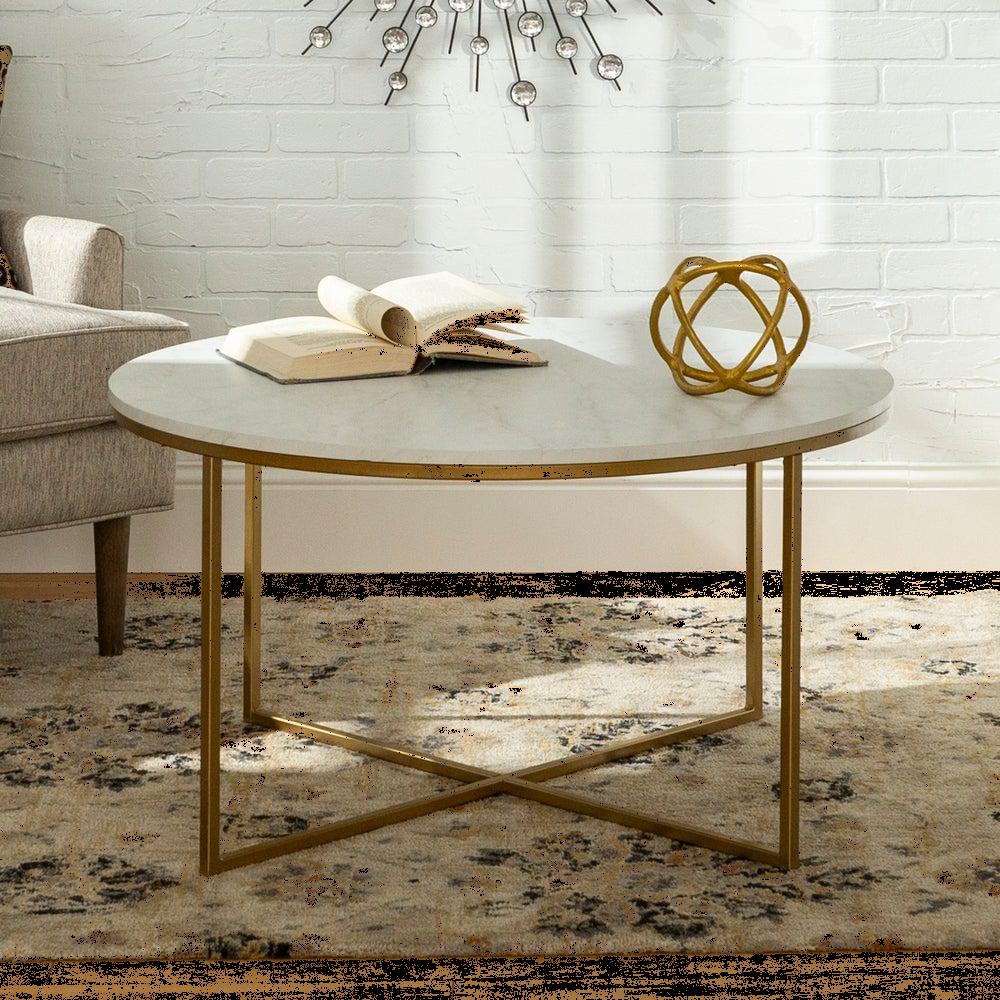 Silver Orchid Helbling 36-inch Round Coffee Table