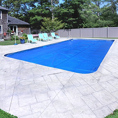 Pool Mate 1836RS-10SBD BOXPM Premium Solar Blanket for In-Ground Pools, 18' x 36' Rectangle Pool, Blue/Silver
