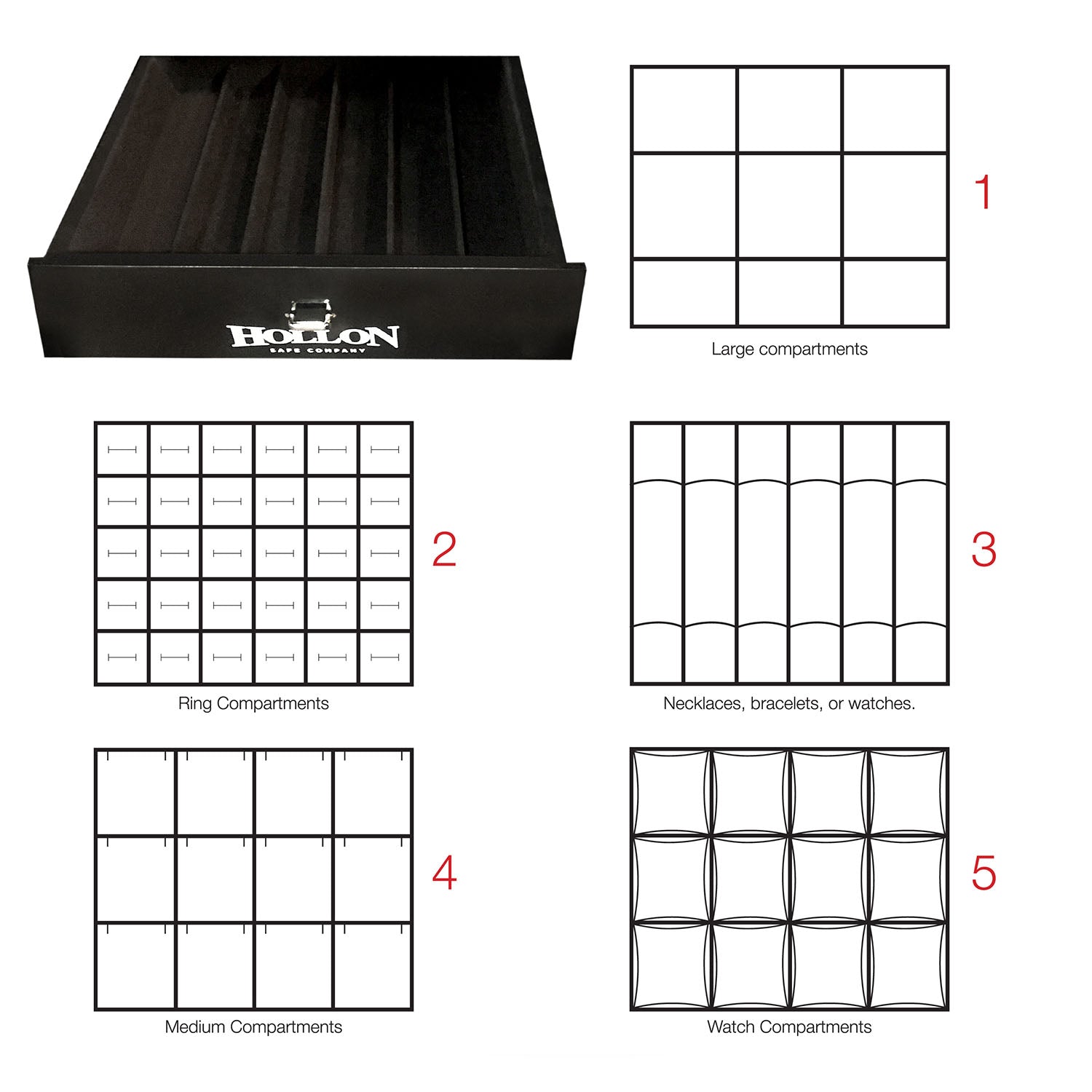 Hollon Safe 685-JD Jewelry Safe