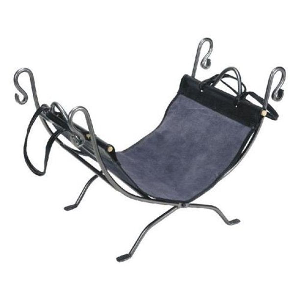 Dagan Natural Wrought Iron with Suede Fireplace Log Carrier