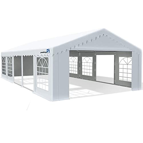 PEAKTOP OUTDOOR 16'X32' Party Tent Heavy Duty Wedding Tent Outdoor Gazebo Event Shelter Canopy with Carry Bags