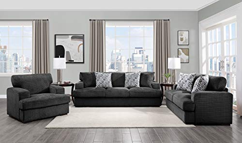 Lexicon Putnam Living Room Loveseat, Gray
