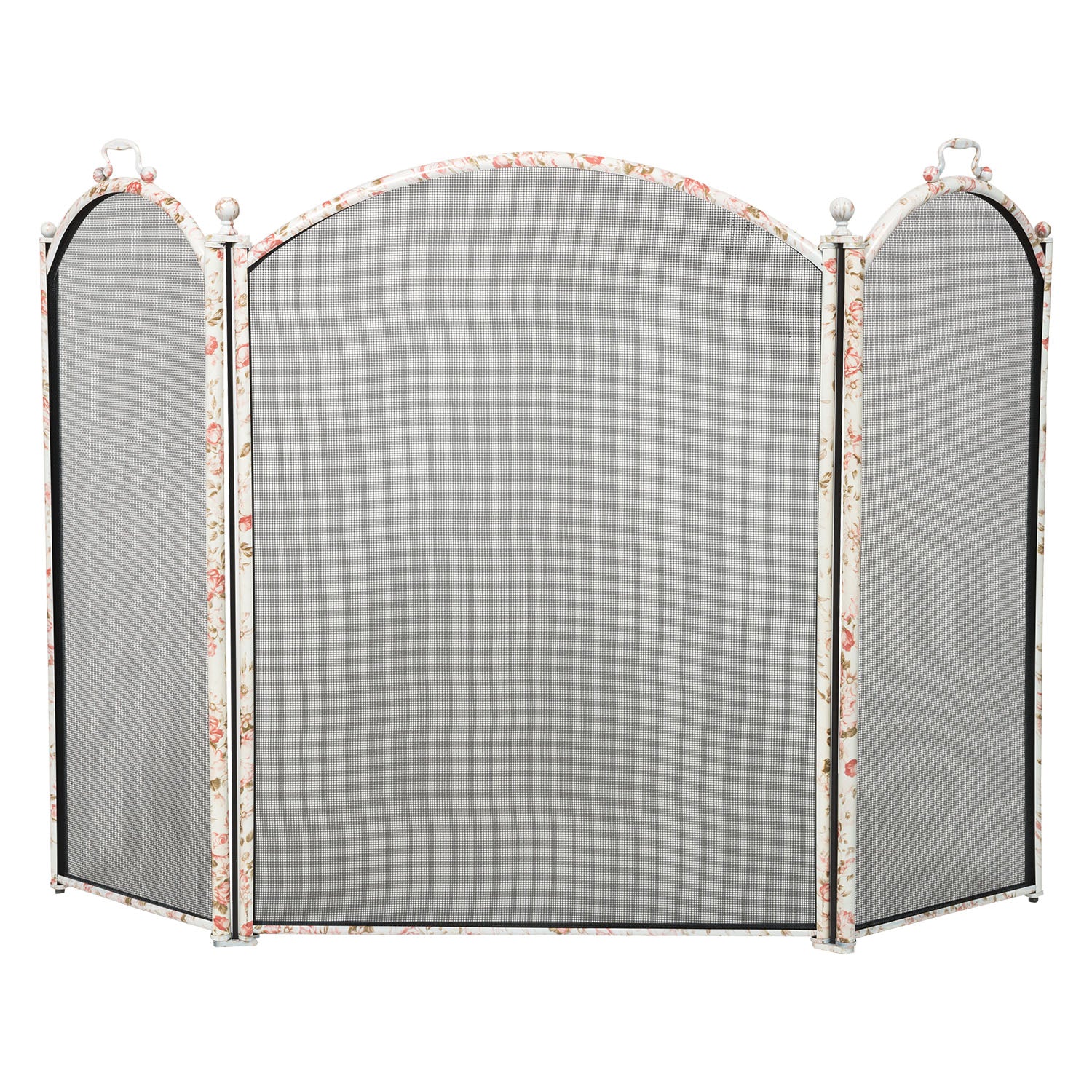 Dagan 3-Fold Arched Floral Design Screen