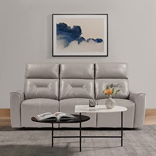 Lexicon Edelweiss Power Double Reclining Sofa, Light Gray