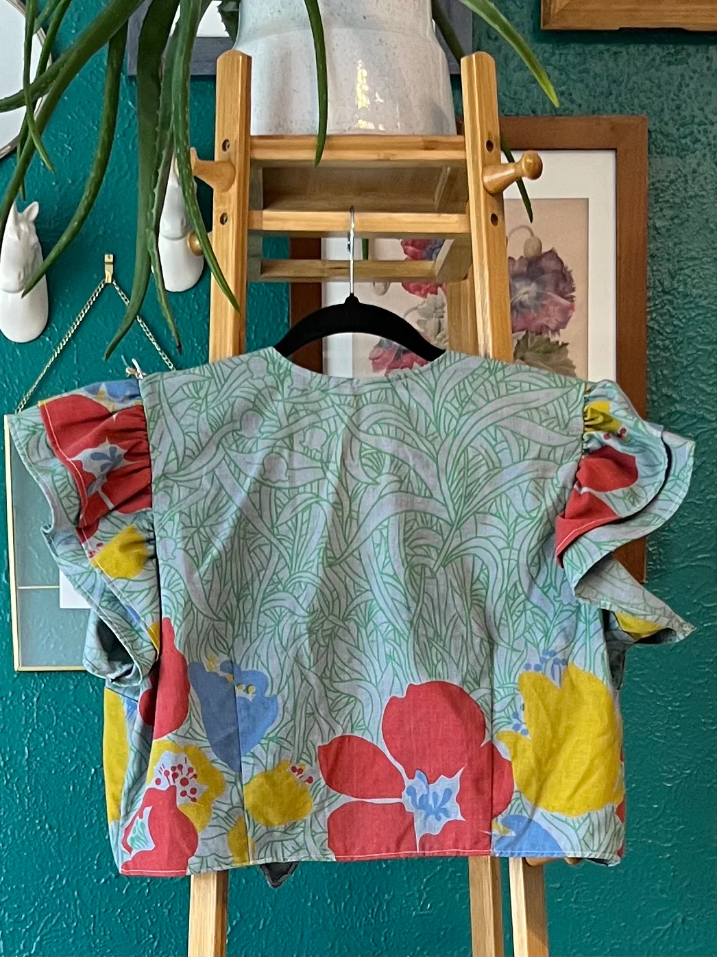 Copy of Emma Tie Front Top in Grey (XL)