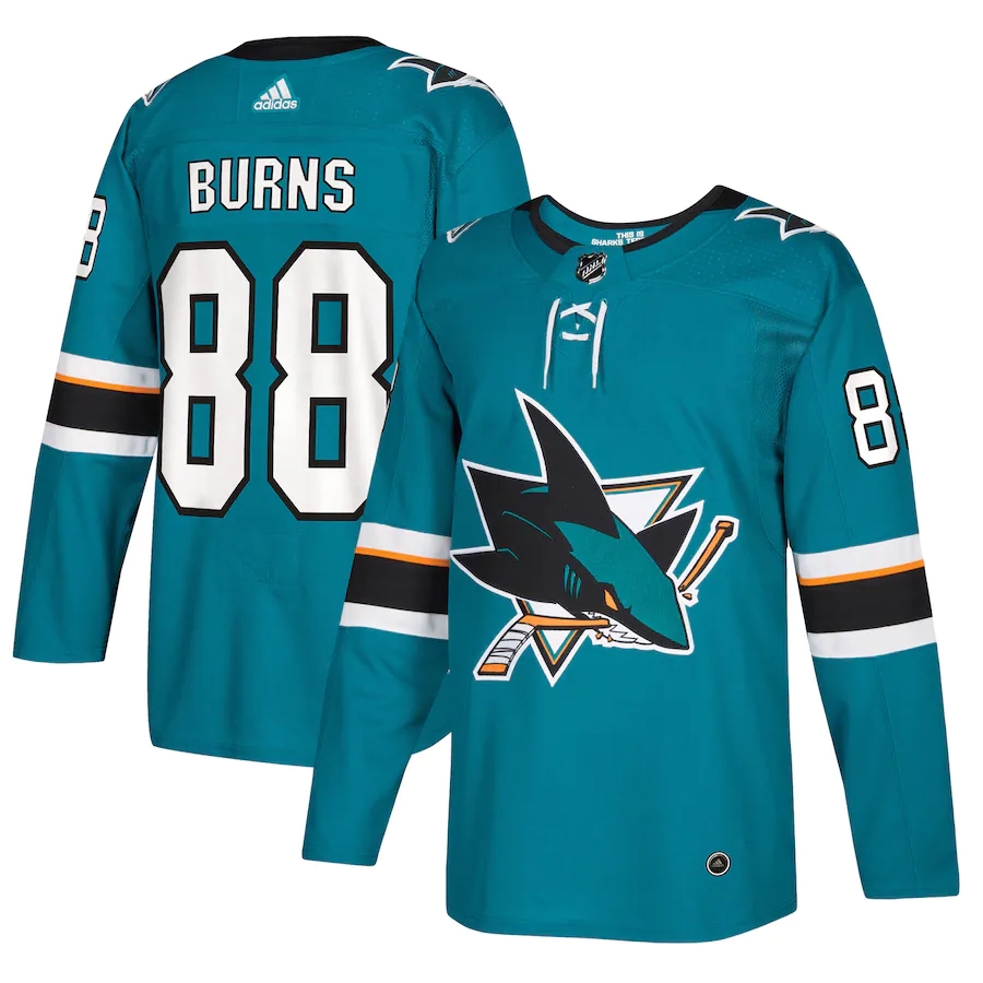 Men San Jose Sharks BURNS #88 NHL Jersey