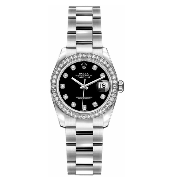 Lady-Datejust Black Dial Women's Watch 26mm