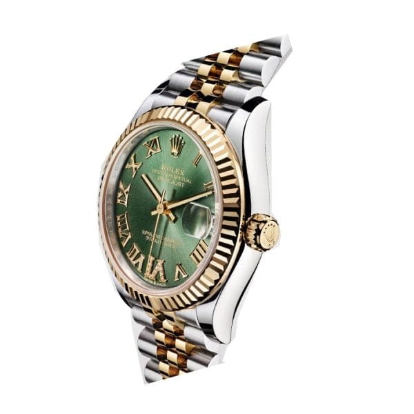 Rolex Datejust 278243-0016 Yellow Gold & Green Dial Jubilee Replica