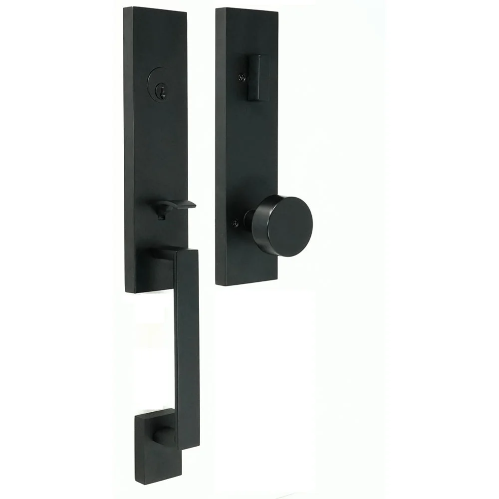 Weslock 2875-Leighton-Mesa-Dummy-Entry Leighton One Piece Dummy Handleset - Black