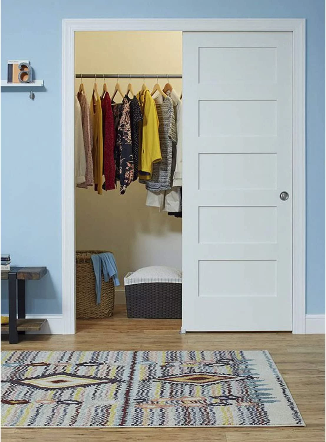 Johnson Hardware 111SD 96 in. 2-Door Heavy Duty Bypass Track/Hardware Set for 3/4 in. Or Thicker Doors to 150 lbs.