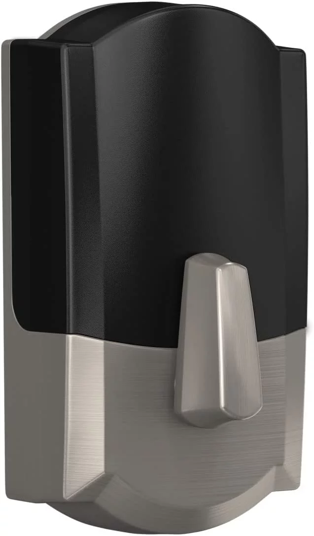 GOURE Encode Smart Wi-Fi Deadbolt with Camelot Trim in Matte Black, Lock Only