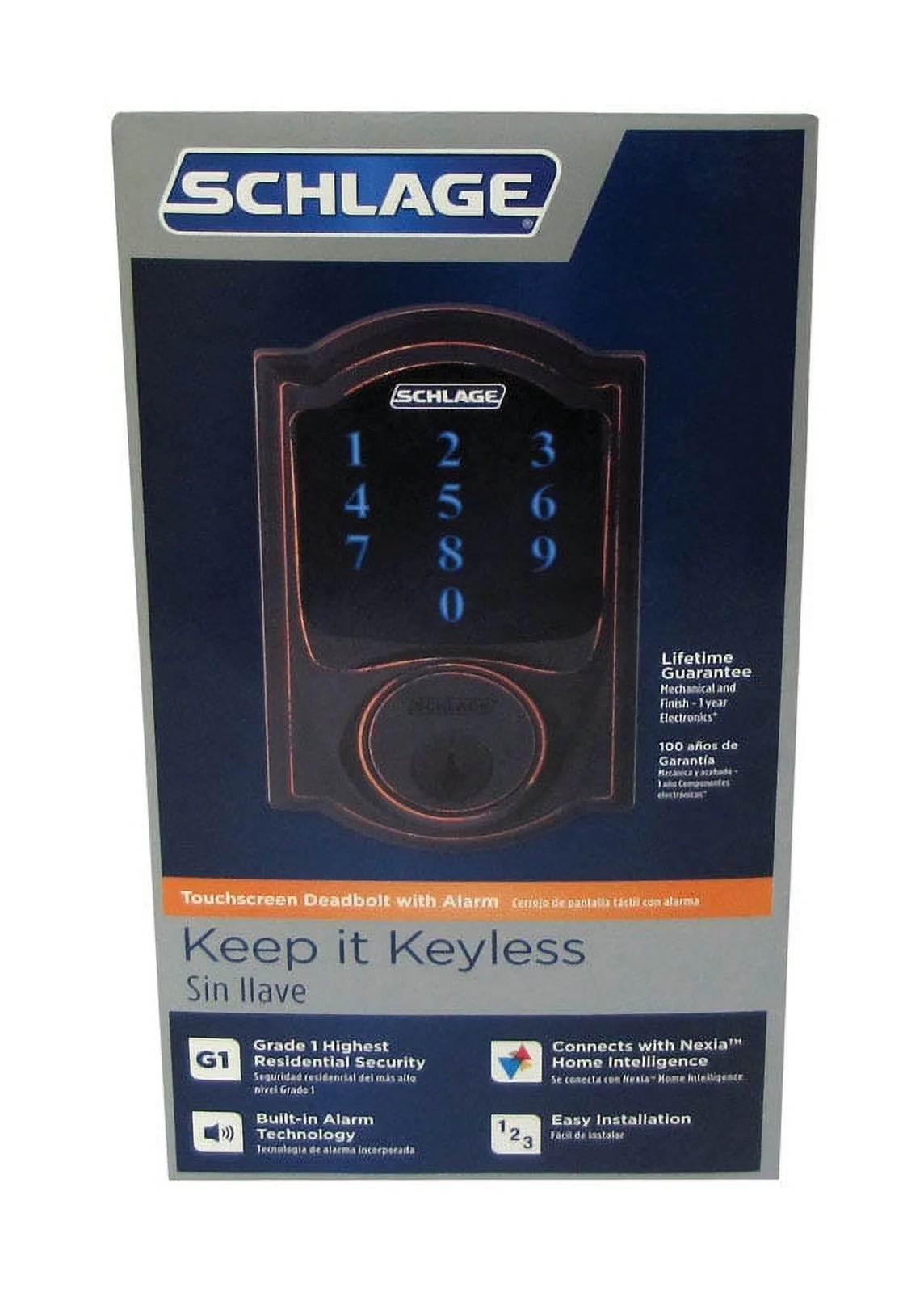 Schlage BE469VCAM716 Aged Bronze Connect Camelot Touchscreen W/Built-In Alarm & Z-Wave