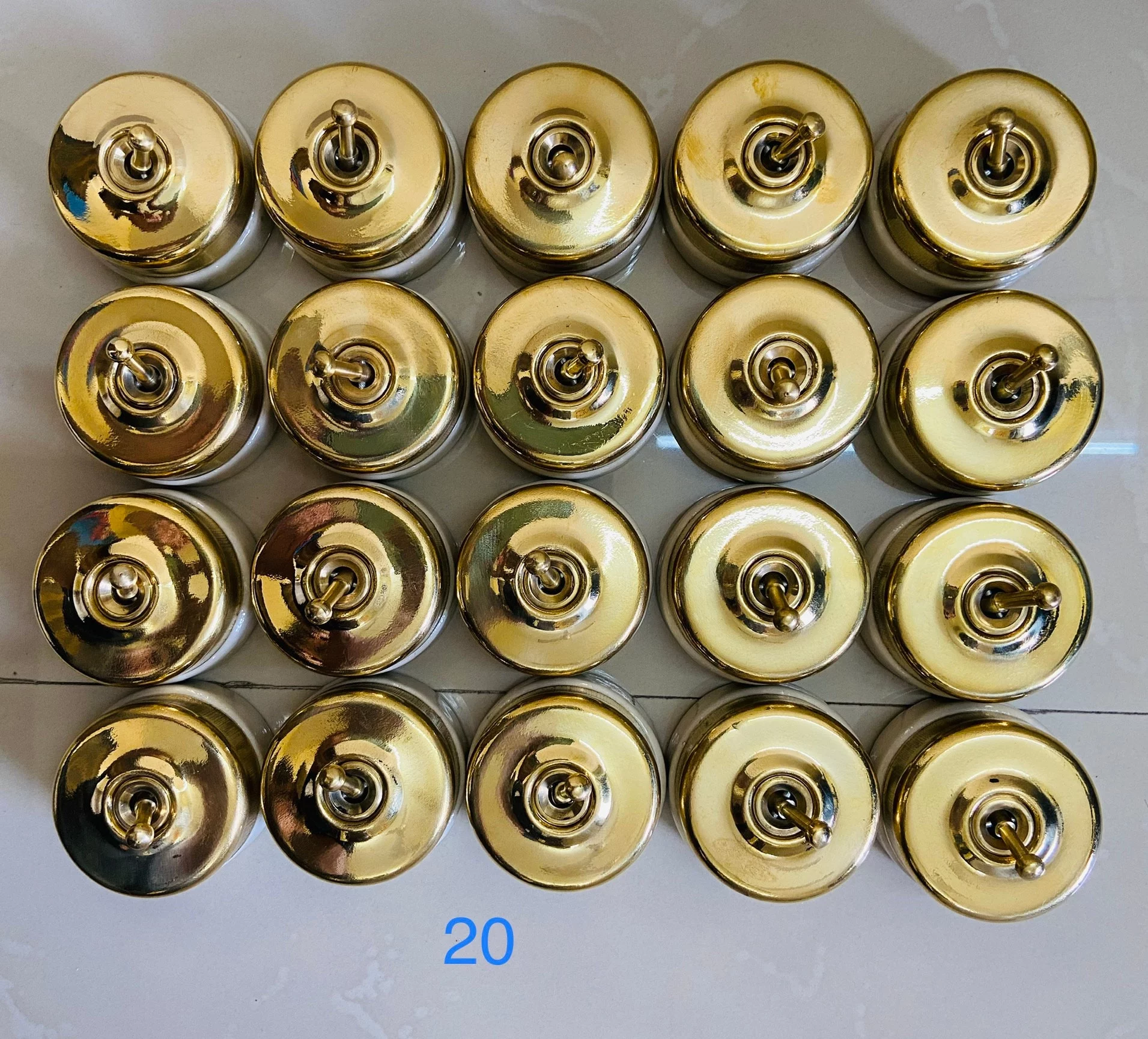 Ceramic & Brass Electric Switches ON-OFF Button