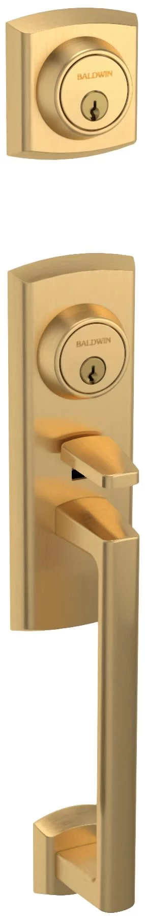 Baldwin 853851902LH Soho Two Point Left Handed Single Cylinder Sectional Handleset, Satin Black