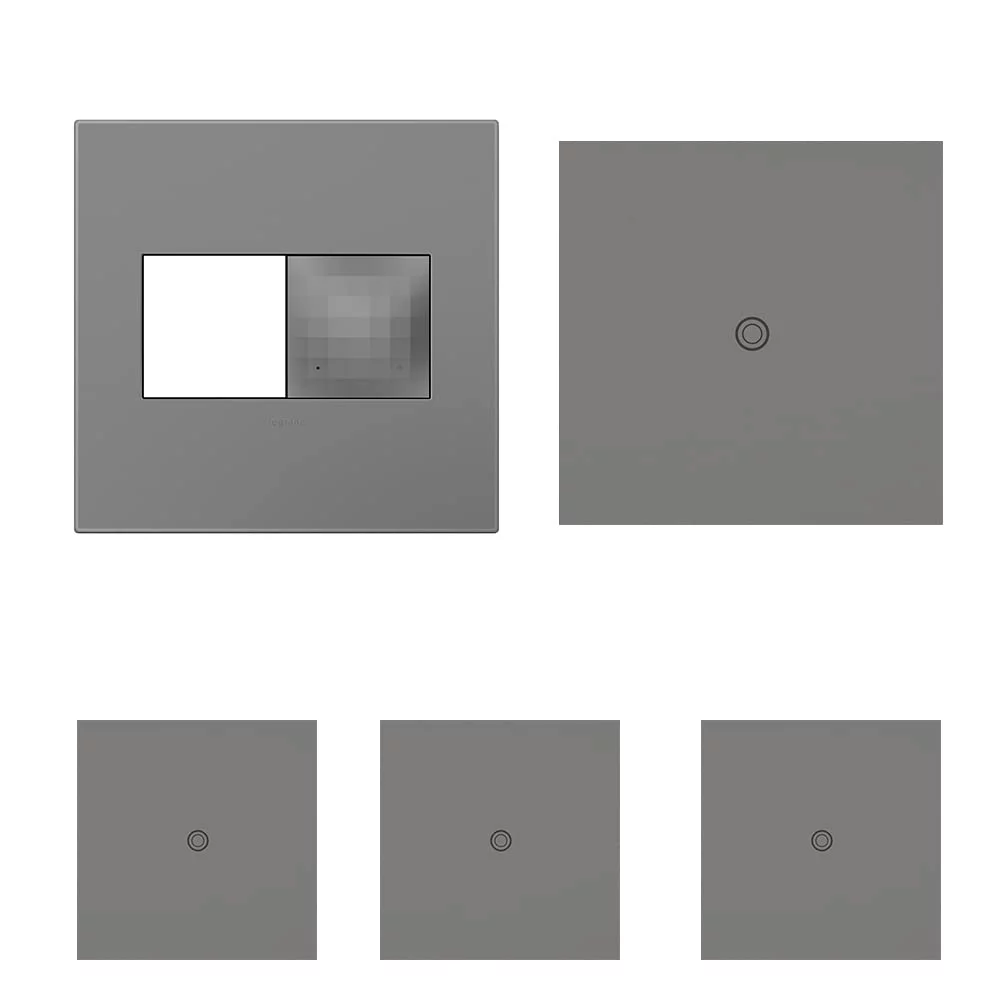 Legrand adorne with Netatmo Deluxe Smart Switch Starter Kit | Compatible with Alexa, Apple HomeKit, and The Google Assistant (Magnesium)