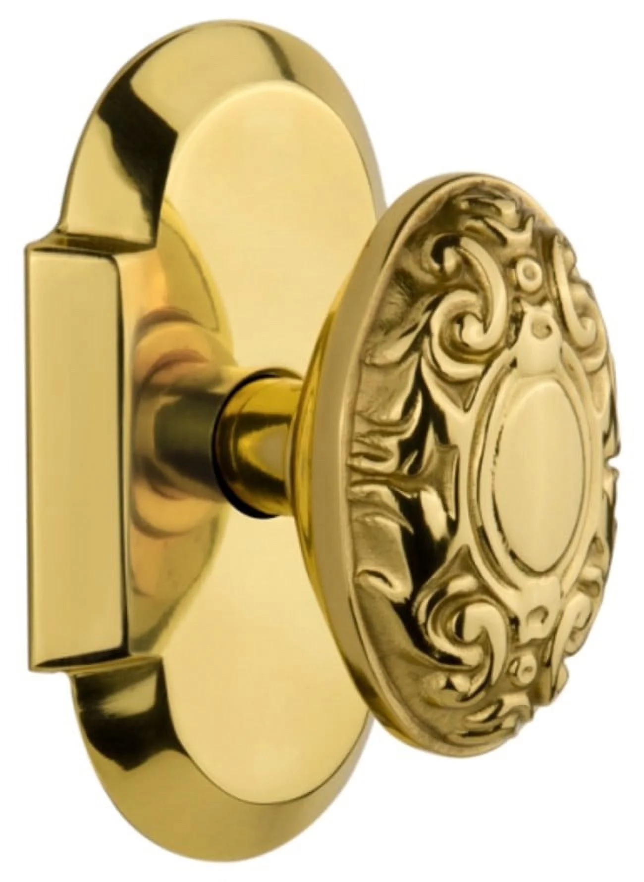 Nostalgic Warehouse Cotvic_Psg_238_Nk Victorian Solid Brass Passage Door Knob Set - Brass
