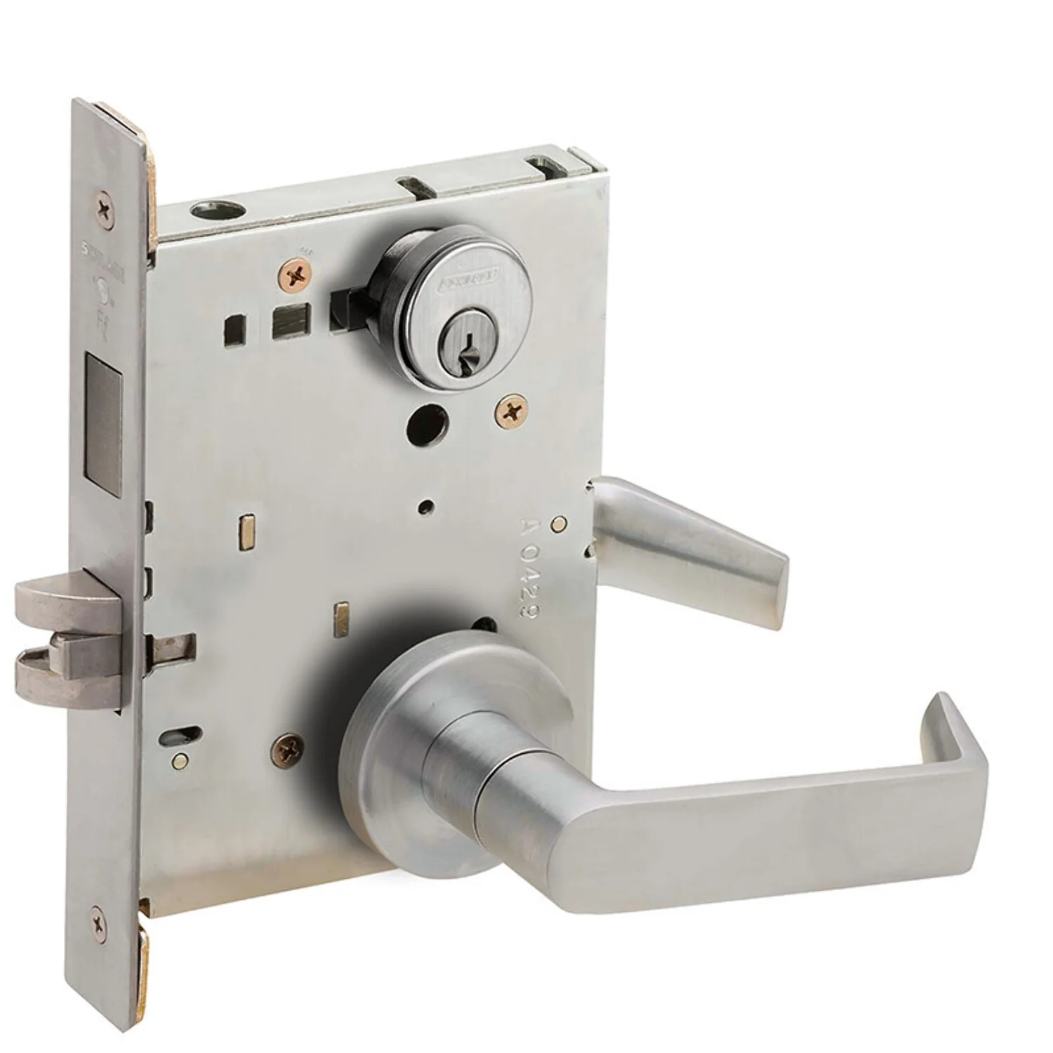 Schlage L9456P 06A 626 Corridor Mortise Lock with Deadbolt 06A Design Satin Chrome