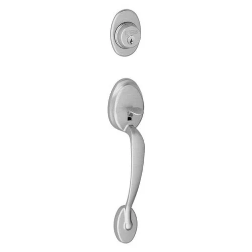 Schlage F92-PLY Plymouth Dummy Exterior Handleset from The F-Series, Antique Pewter