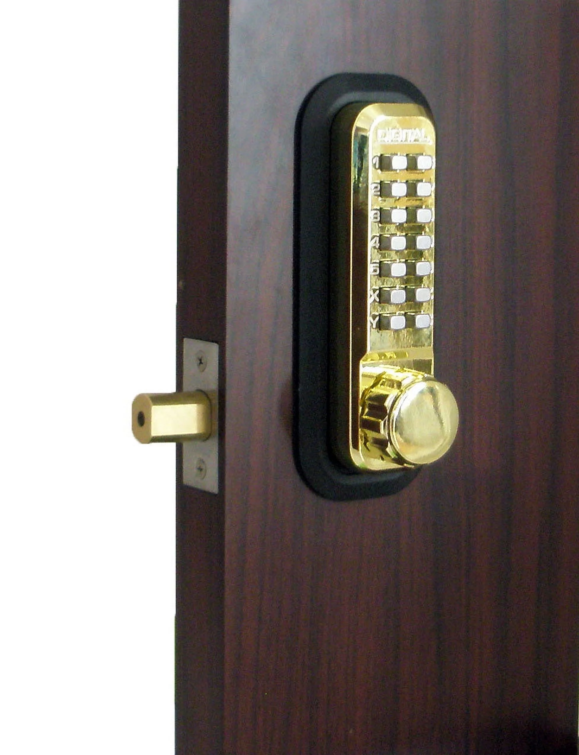 Lockey 2210-BB-DC Mechanical Keyless Deadbolt Double Sided Combination - Bright Brass