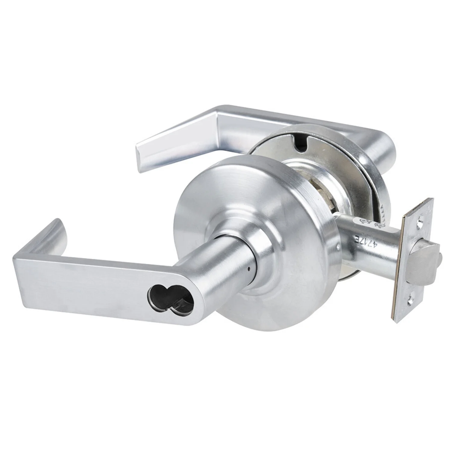 Schlage ND96BD RHO 626 Grade 1 Storeroom Lock Rhodes Lever SFIC Prep Less Core Satin Chrome Finish Non-Handed