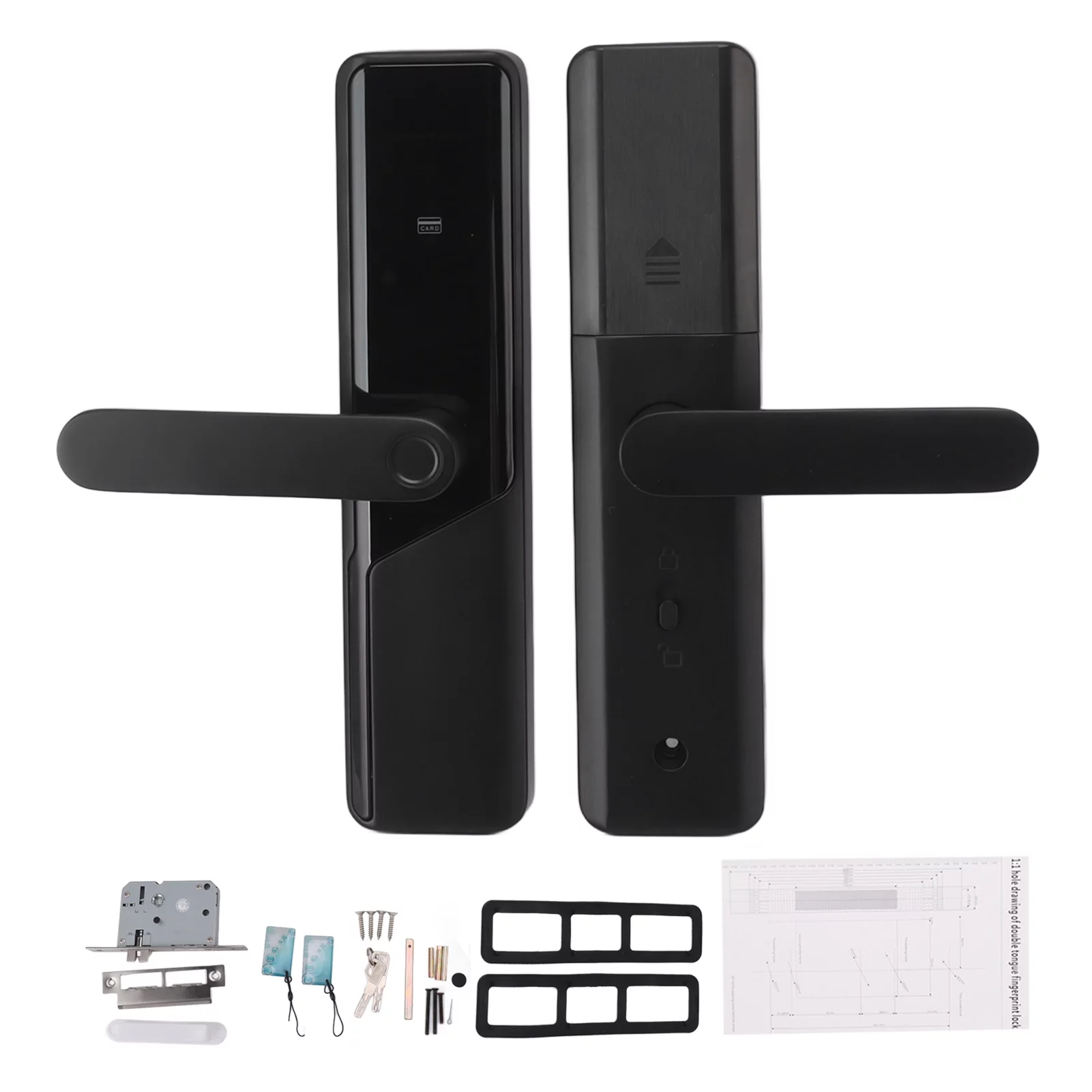 Uadme Smart Lock Touch Fingerprint Keyless Security Entry Door Lock Smart Door Entry Lock Fingerprint Security Smart Lock for Office Home Room Apartments