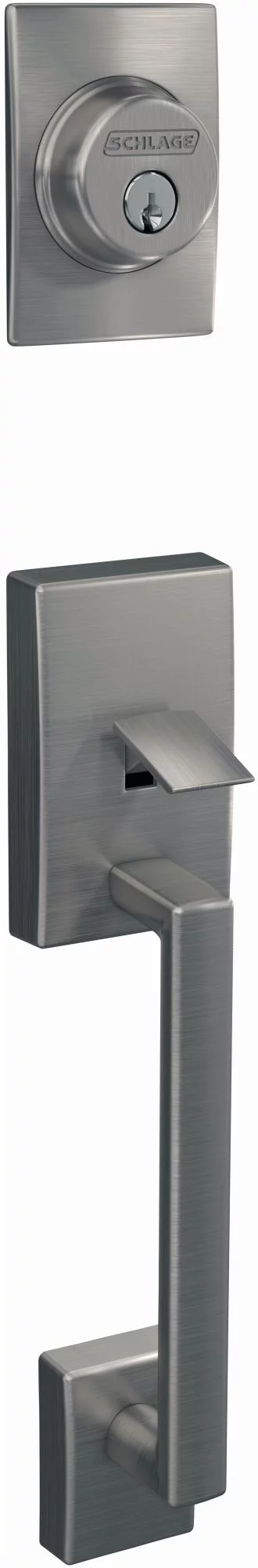 Schlage Fc58-Cen Custom Century Keyed Entry Single Cylinder Sectional Handleset - Brass