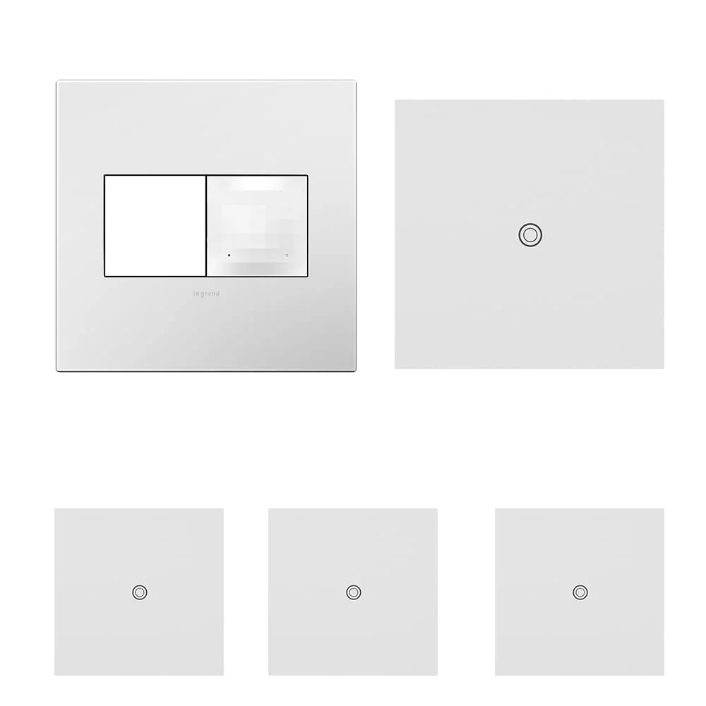 Legrand adorne with Netatmo Deluxe Smart Switch Starter Kit | Compatible with Alexa, Apple HomeKit, and The Google Assistant (White)