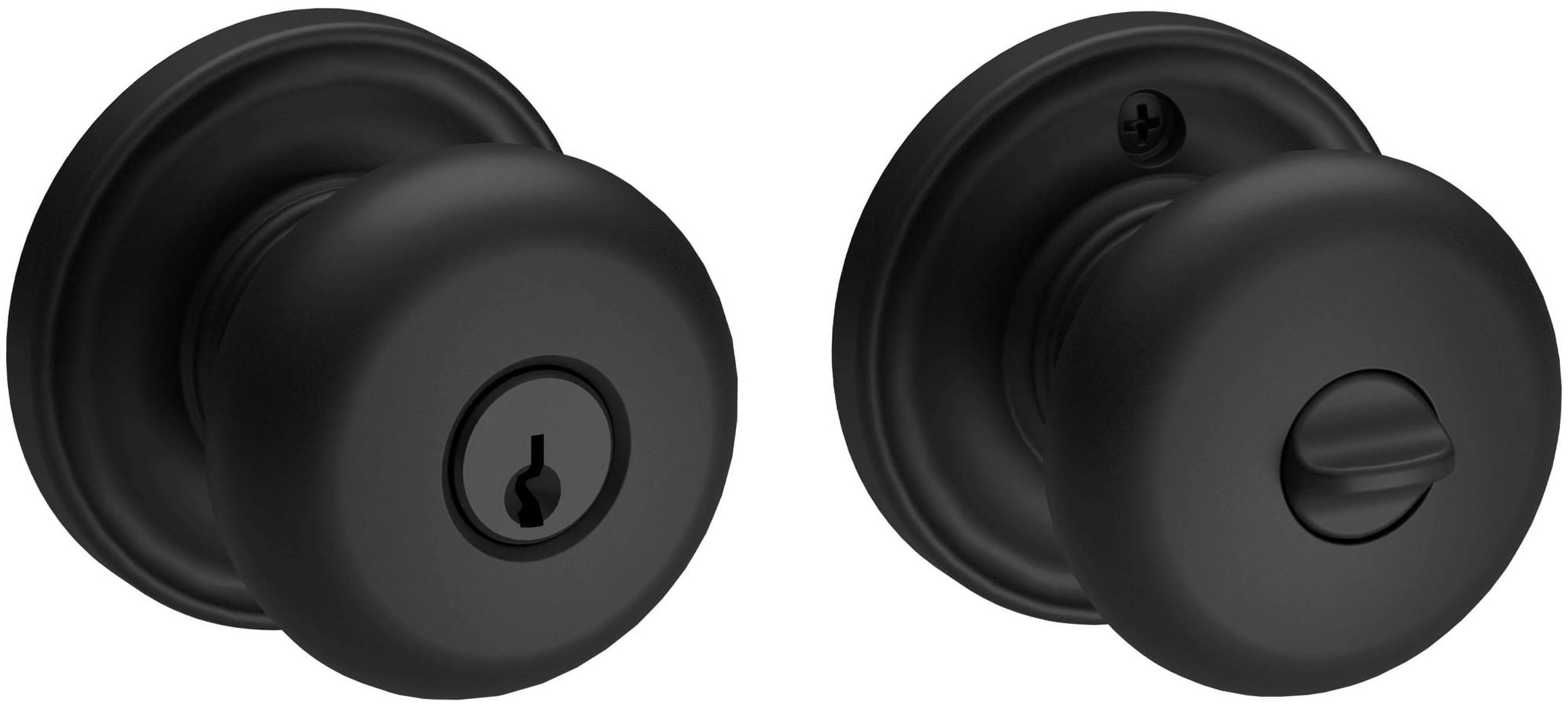 Baldwin En.Rou.Trr Round Single Cylinder Keyed Entry Door Knob - Chrome