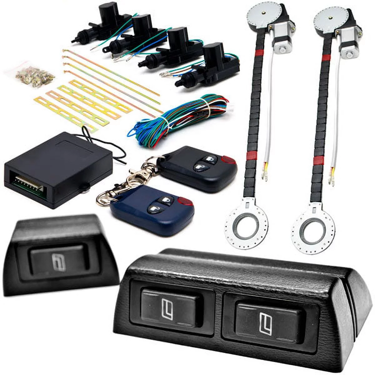 Biltek 2x Door Car Power Window + Keyless Door Unlock Kit Compatible with Fiat / Saturn Lagonda V12 Vantage V-8 Testarossa