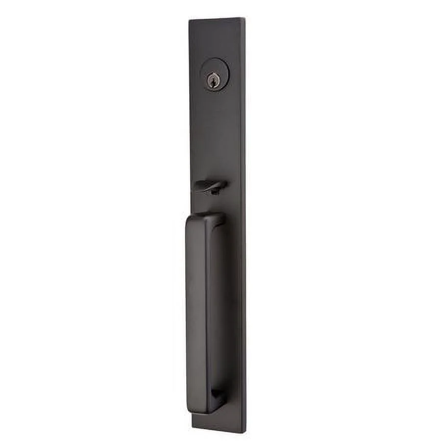 Emtek Flat Black,Handleset,4819STUUS19RH 4819STUUS19RH
