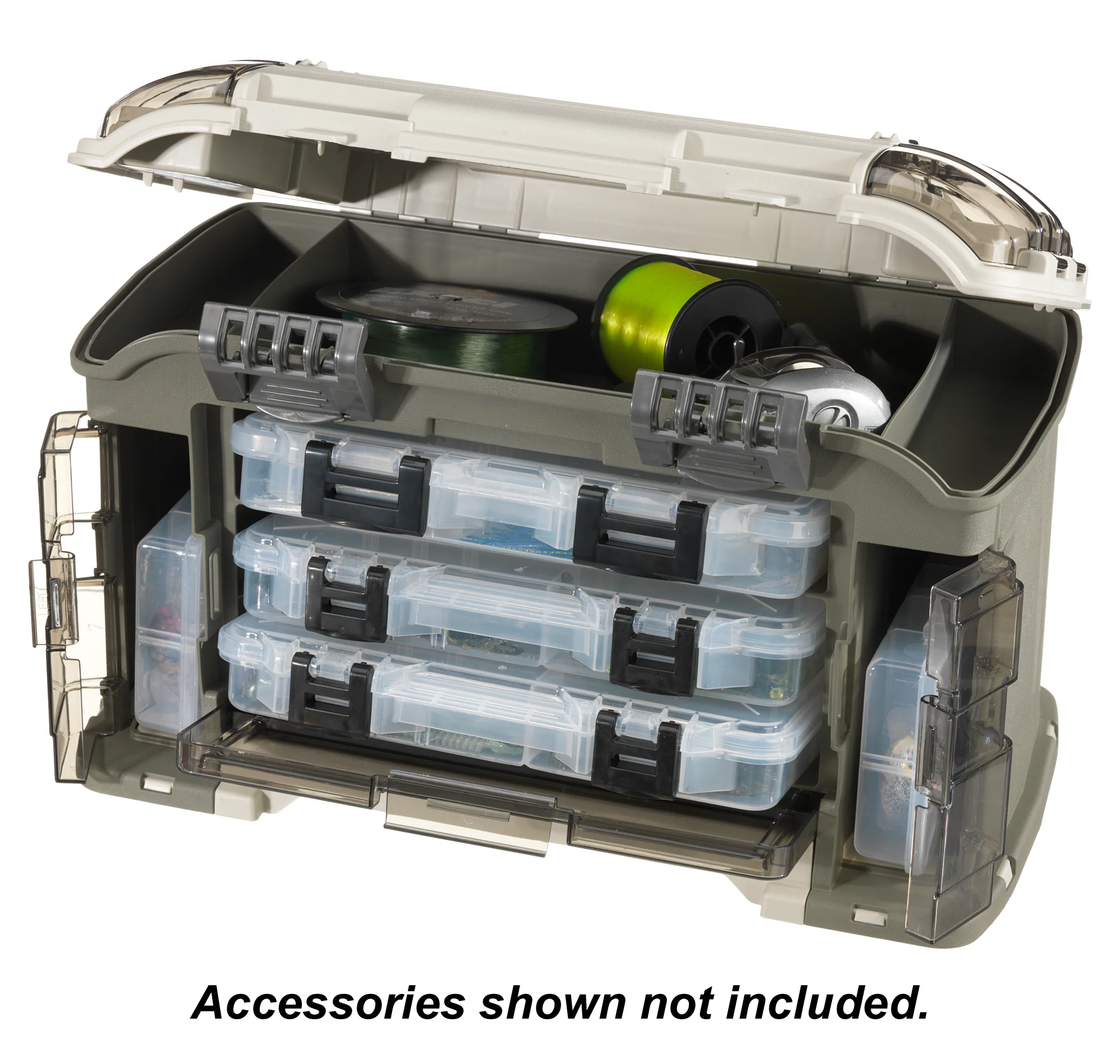 Plano Elite Series Ultimate Angled Tackle System, Graphite & Sandstone