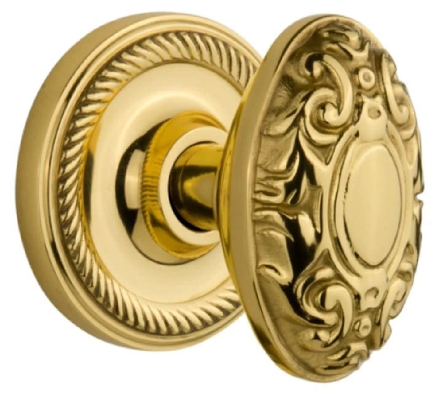 Nostalgic Warehouse Ropvic_Psg_238_Nk Victorian Solid Brass Passage Door Knob Set - Brass