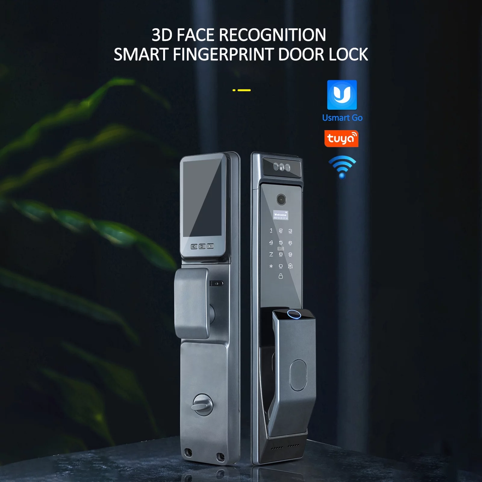 OWSOO Smart Fingerprint Door Lock with Face Recognition, APP Unlock, and 6 Unlocking Methods for Homes Apartments