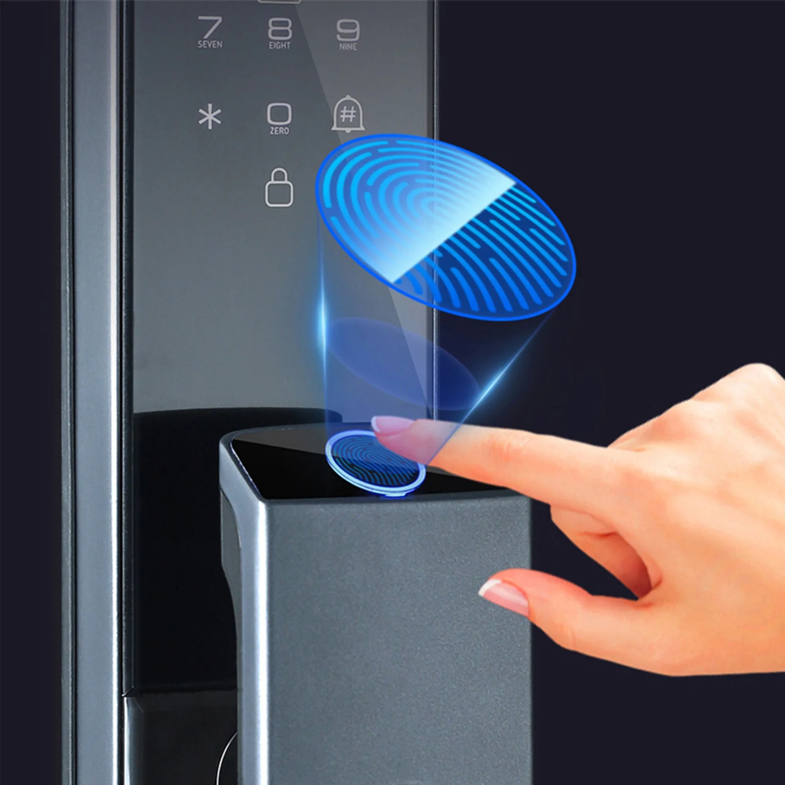 WAFU Fingerprint lock,Door Lock APP Lock APP Unlock 6 Lock APP Unlock Door Lock Unlock 6 Unlocked 6 Unlocked