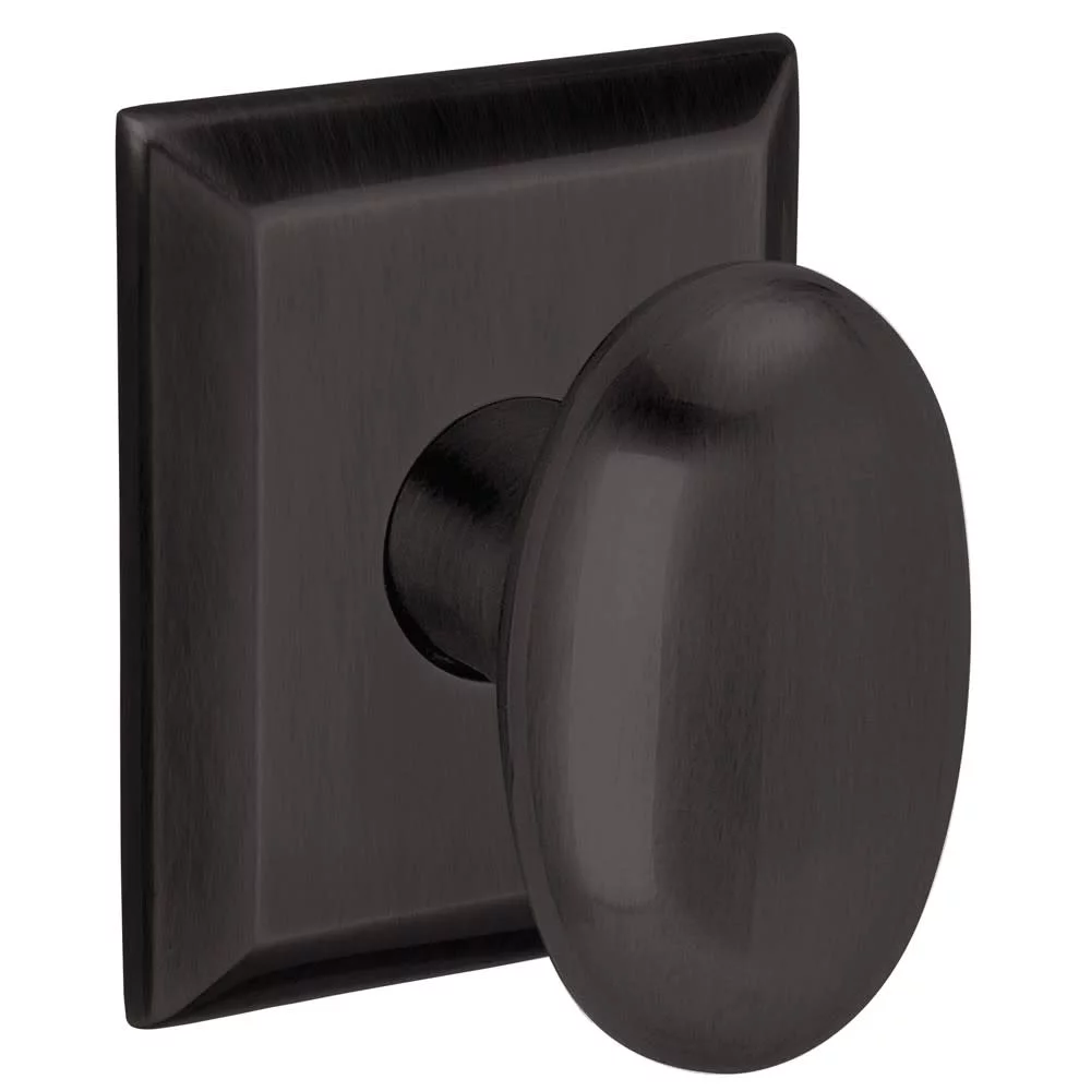Baldwin 5024.Mr Pair Of Oval Estate Door Knobs - Bronze