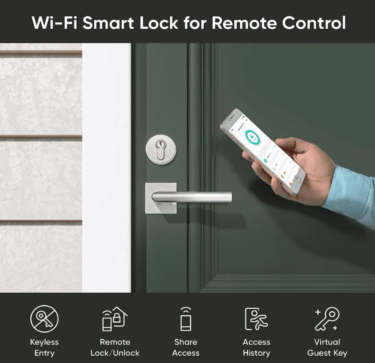 Open Box Wyze Lock WiFi and Bluetooth Enabled Smart Door Lock Silver WLCKG1