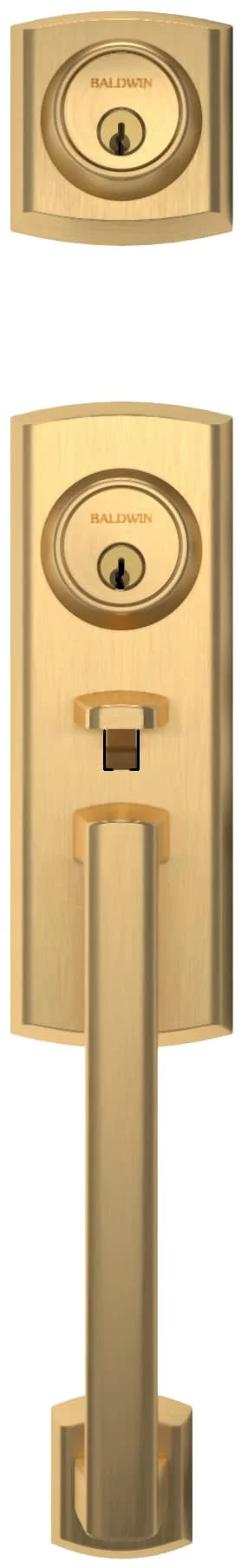 Baldwin 853851902LH Soho Two Point Left Handed Single Cylinder Sectional Handleset, Satin Black