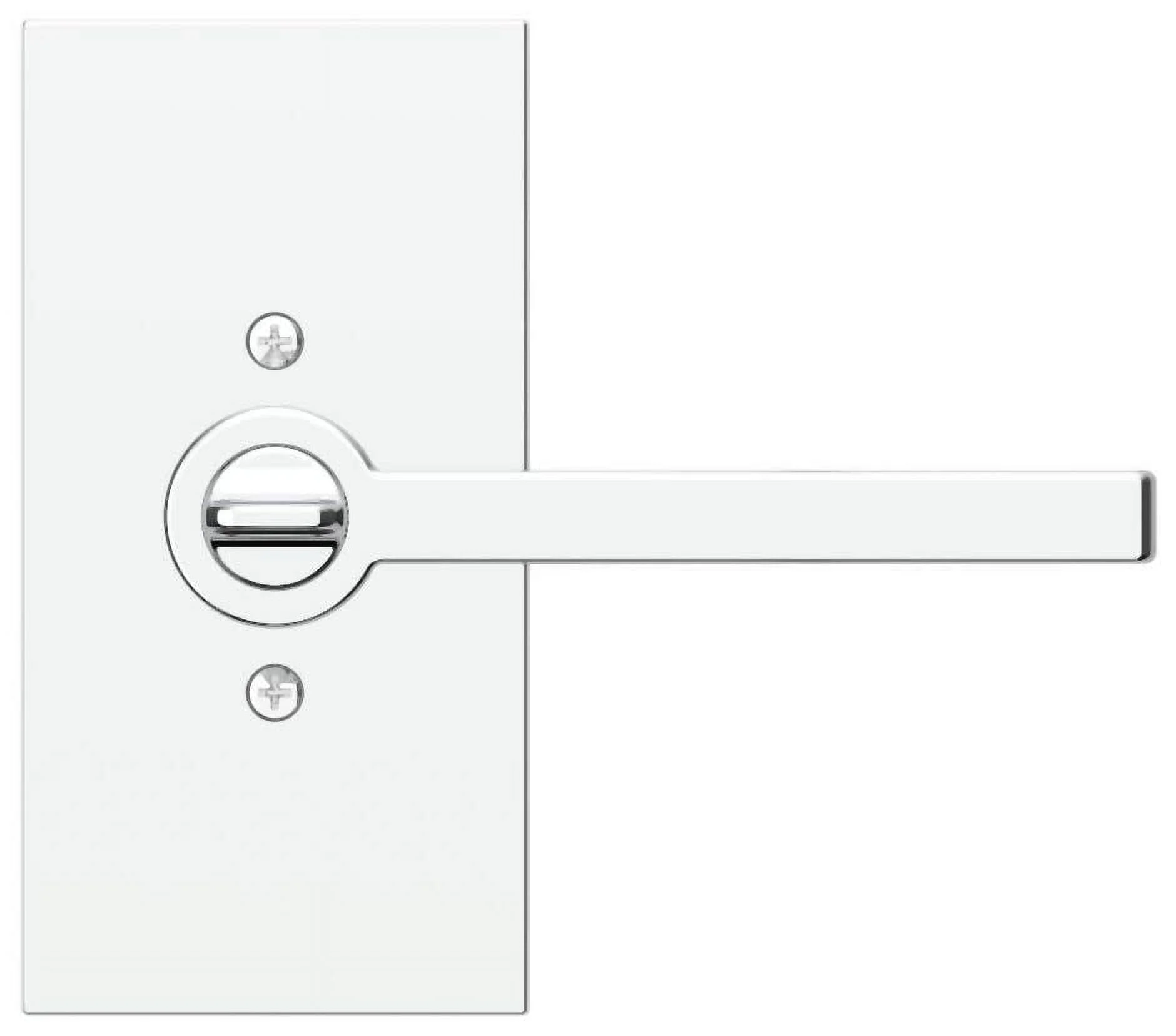 Baldwin En.Squ.Cfr Square Single Cylinder Keyed Entry Door Lever Set - Nickel