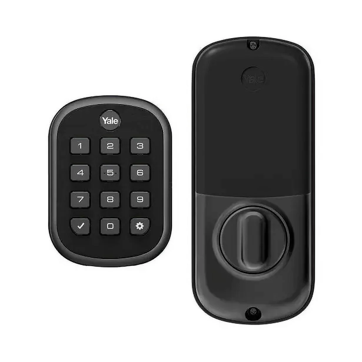 Yale YRD136-ZW2-BSP. PUSHBUTTON DEADBOLT W/ Z-WAVE Black Suede BSP